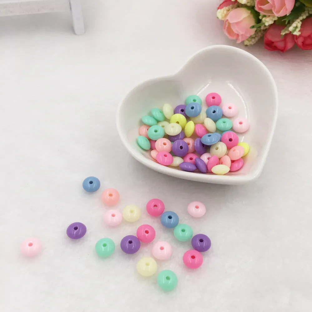Модные 150 шт микс акриловые 9 мм конфетные цвета круглые бусины DIY Ювелирные