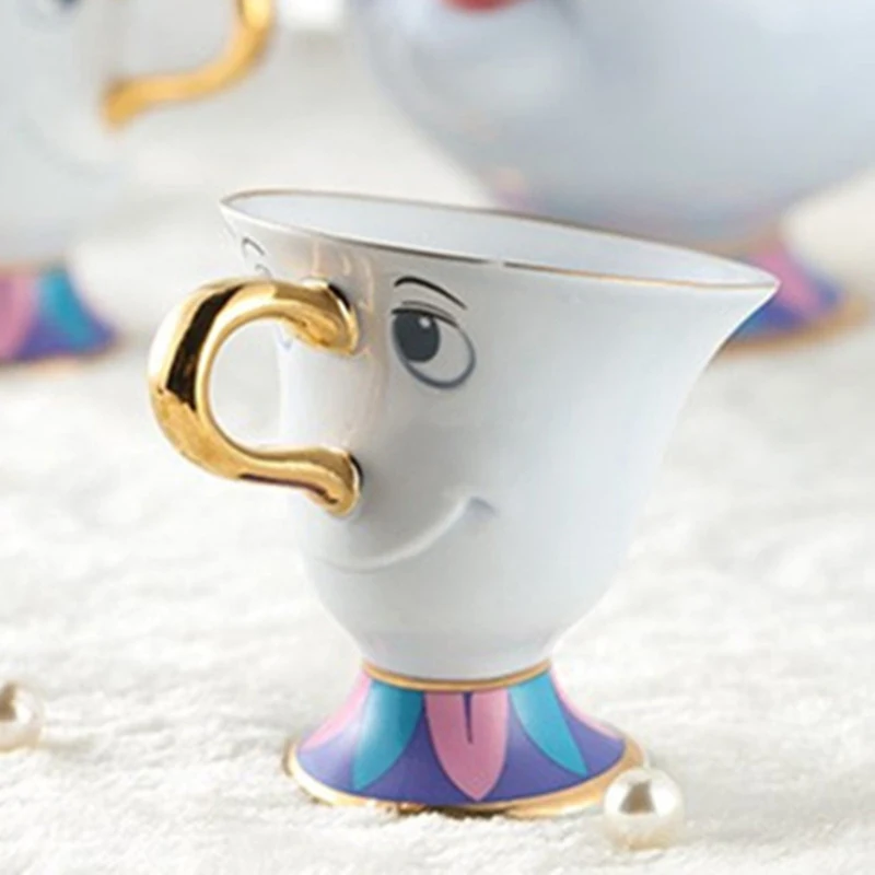 Ограниченное издание Красавица и Чудовище набор чайных чашек Mrs Potts' son: Chip чашки чайный, кофейный набор чашек прекрасный подарок на Рождество на день рождения