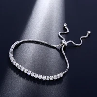 silver color pulseira feminina adjustable charm crystal bracelets bangles for women fashion pulseras mujer moda 2018