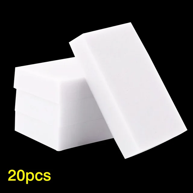 20PCS 10/20 шт меламиновой губки волшебный спонж стиратель, Меламиновый очиститель для кухня, ванная, офис очистки нано губки 10x6x2 см - Цвет: 20PCS