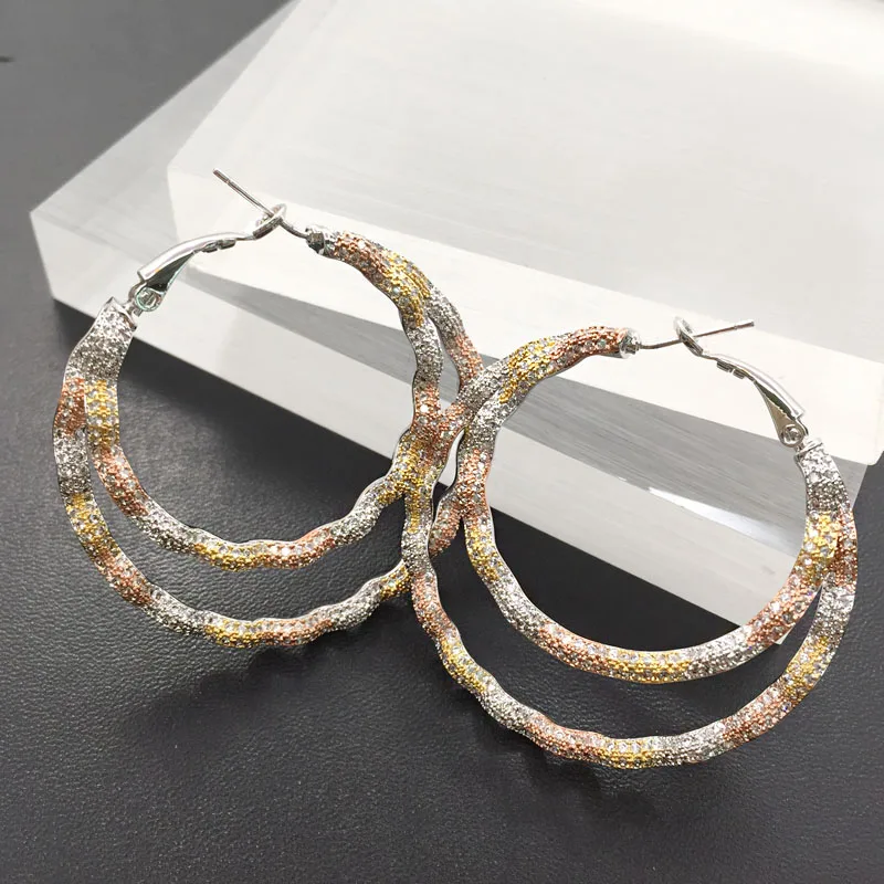 Lanyika модные ювелирные изделия отличительные абстрактные круглые большие петли