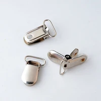 5pcs lead free metal suspender pacifier clips with plastic craft sewing tool 34x15mm f0803