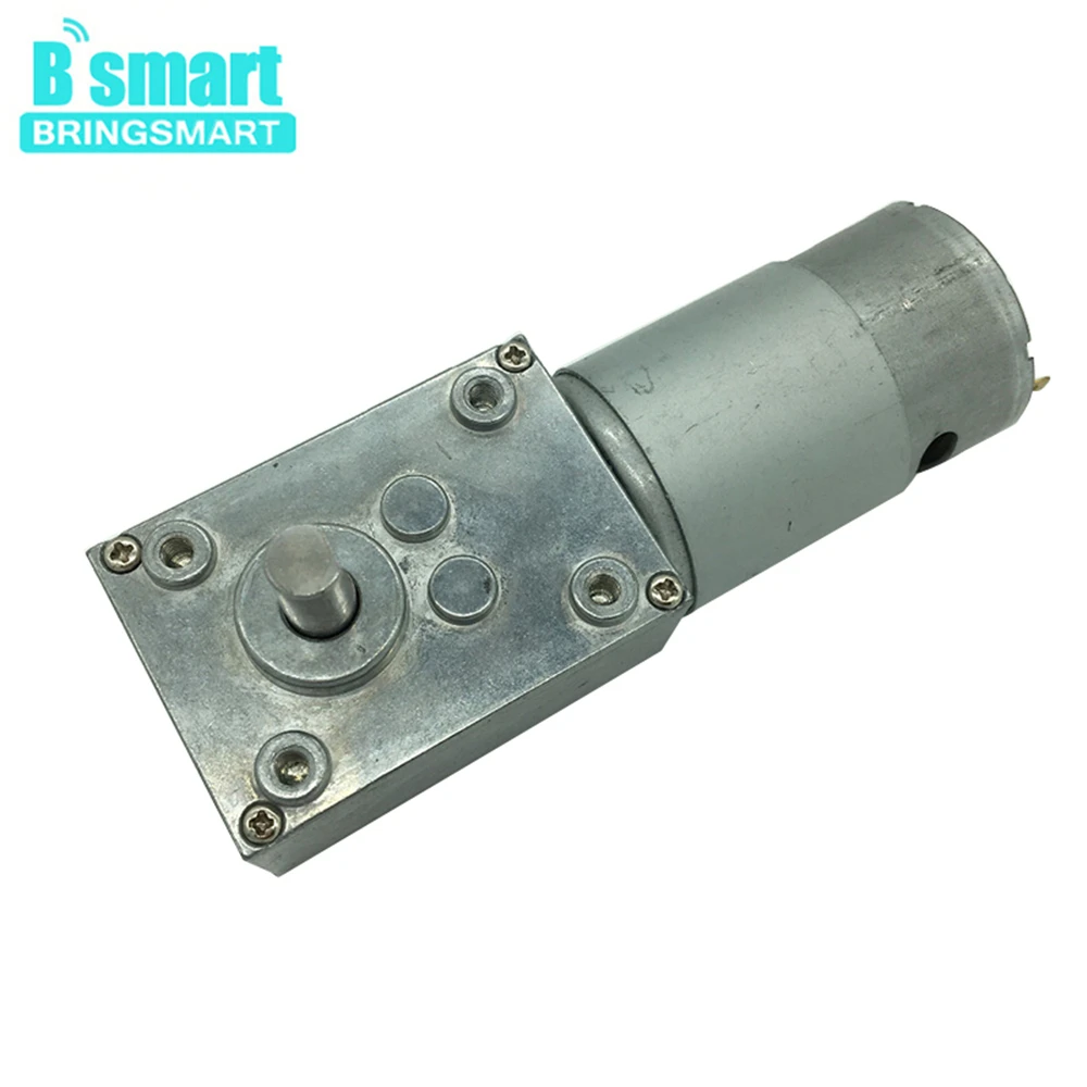 Bringsmart 6 в червячный мотор-редуктор A58SW-555 12 В мотор с высоким крутящим моментом Реверсивный DIY робот вращающийся стол дверной замок самоблокирующийся мотор 24 В