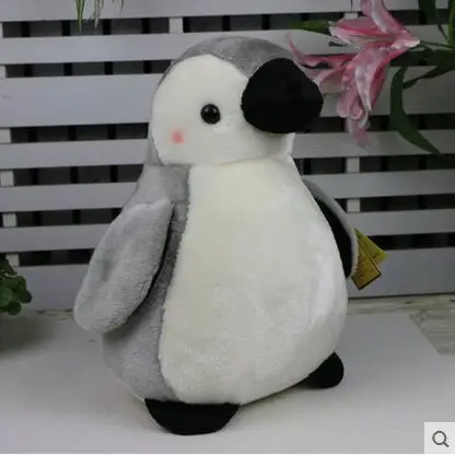

cute penguin plush toy gray colour , soft doll,throw pillow birthday gift w0816