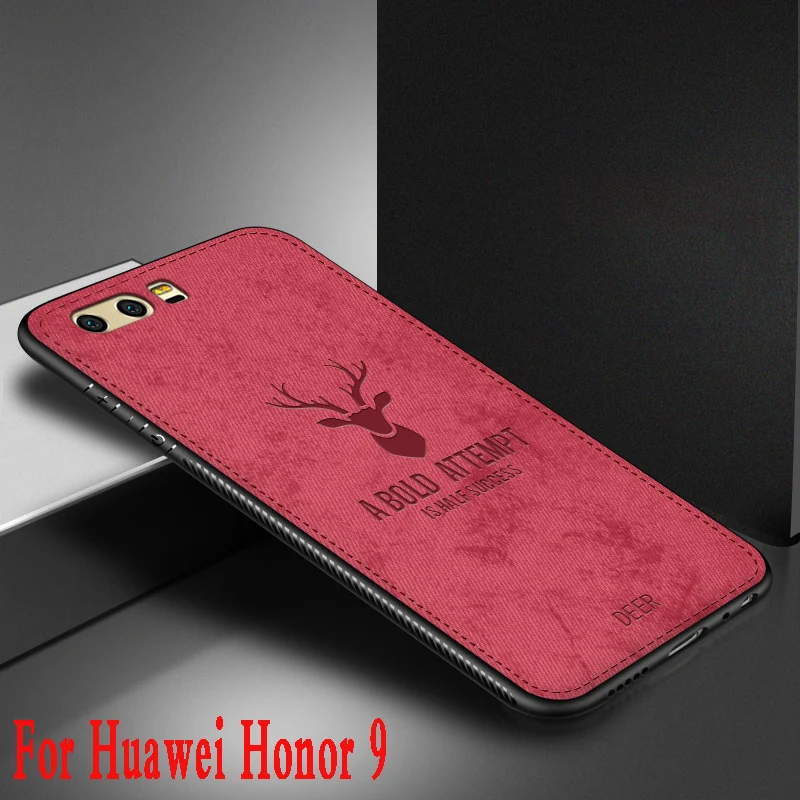 Чехол для Huawei Honor 9 тканевый чехол с рисунком задняя крышка силиконовым краем