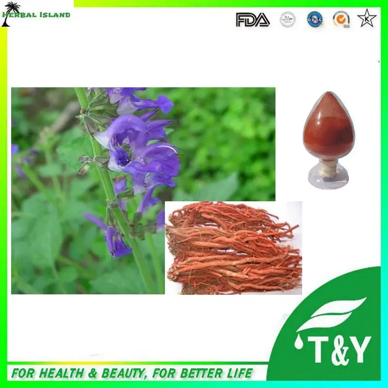 GMP Factory Supply High Quality Radix Salviae Miltiorrhizae Extract with competitive price 300g/lot |