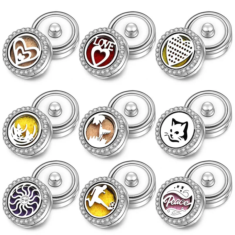 Новые кнопки для ароматерапии 18 мм магнитный медальон духов нержавеющая сталь