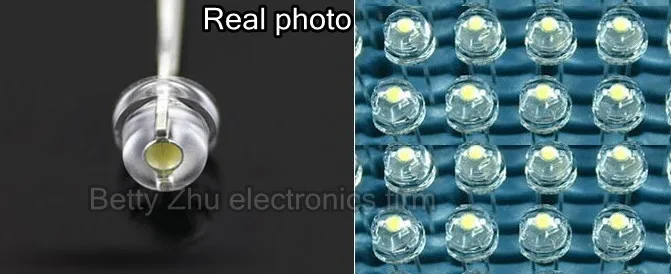 

500PCS/LOT white 5mm straw hat LED lamp beads super bright LED Light-emitting diodes (leds)