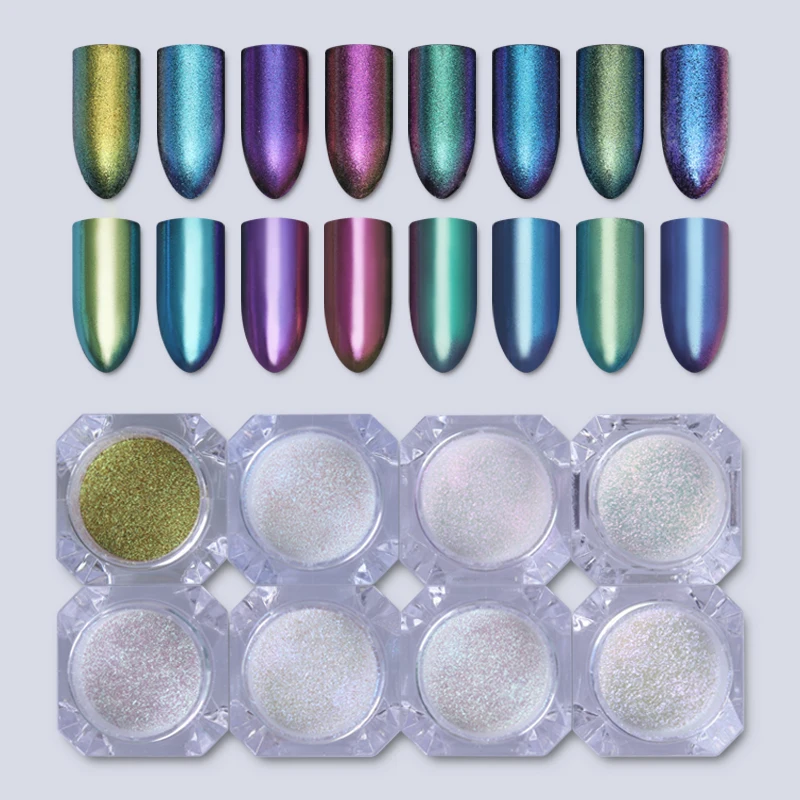 Зеркальный Pwder Хамелеон 1 г блестящий порошок для ногтей великолепный