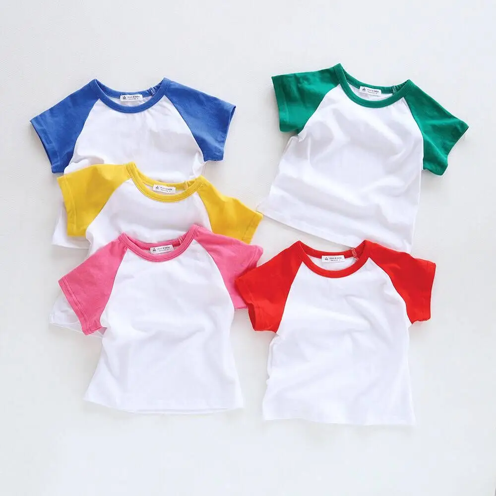 

Хлопковая футболка для маленьких мальчиков и девочек, Семейный комплект, Детские рубашки с коротким рукавом, топы