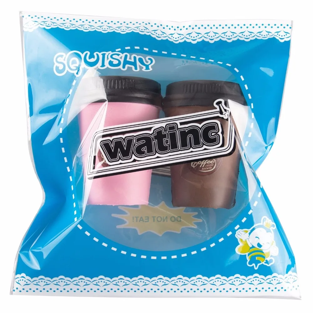 WATINC Kawaii 2 шт. Jumbo мягкими Кофе чашки замедлить рост душистый Vent Подвески малыш руку