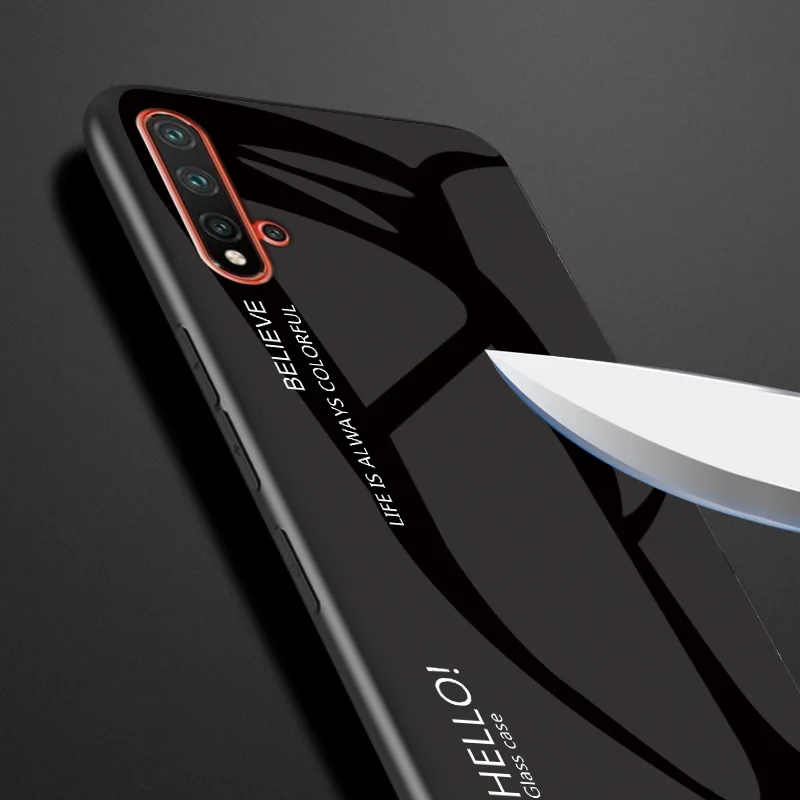 Роскошный чехол для huawei nova 5 Coque модный градиентный Тонкий телефона из