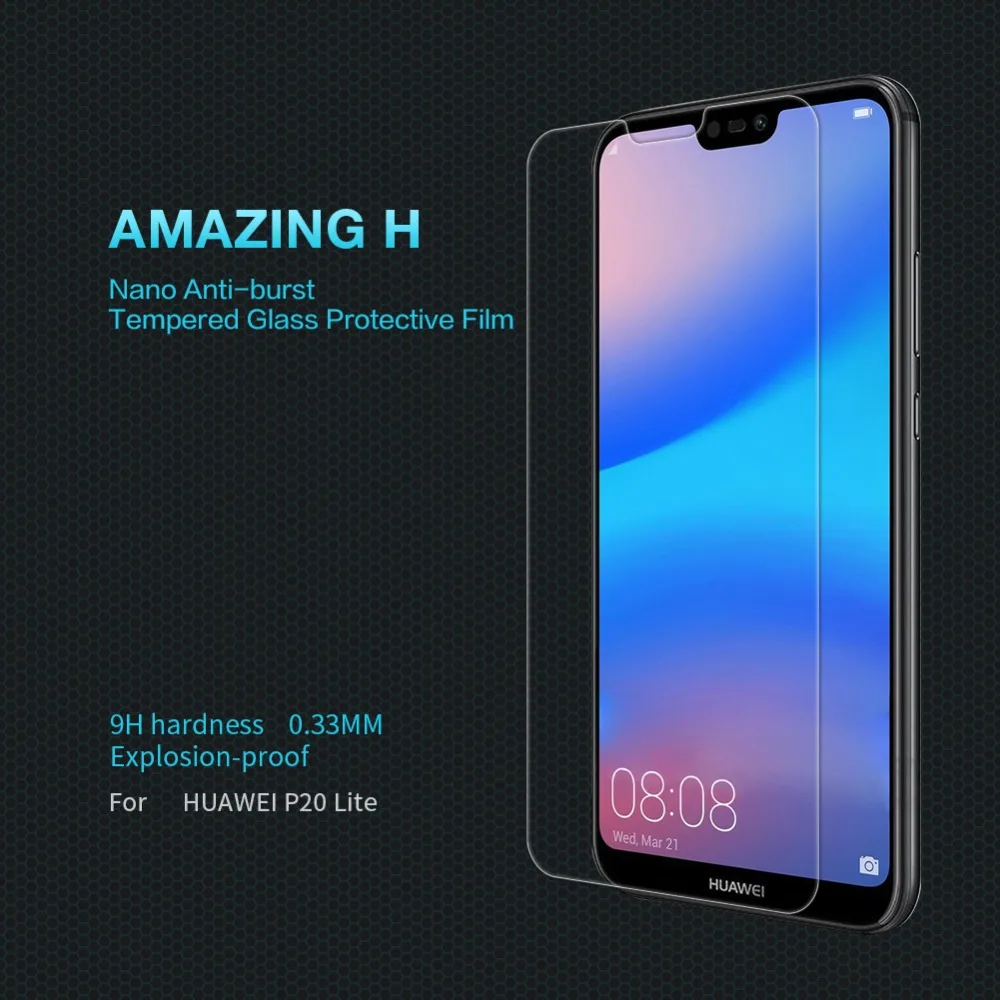 Закаленное стекло NILLKIN Amazing H для Huawei P20 Lite взрывобезопасная защитная пленка 9H 0 3 мм