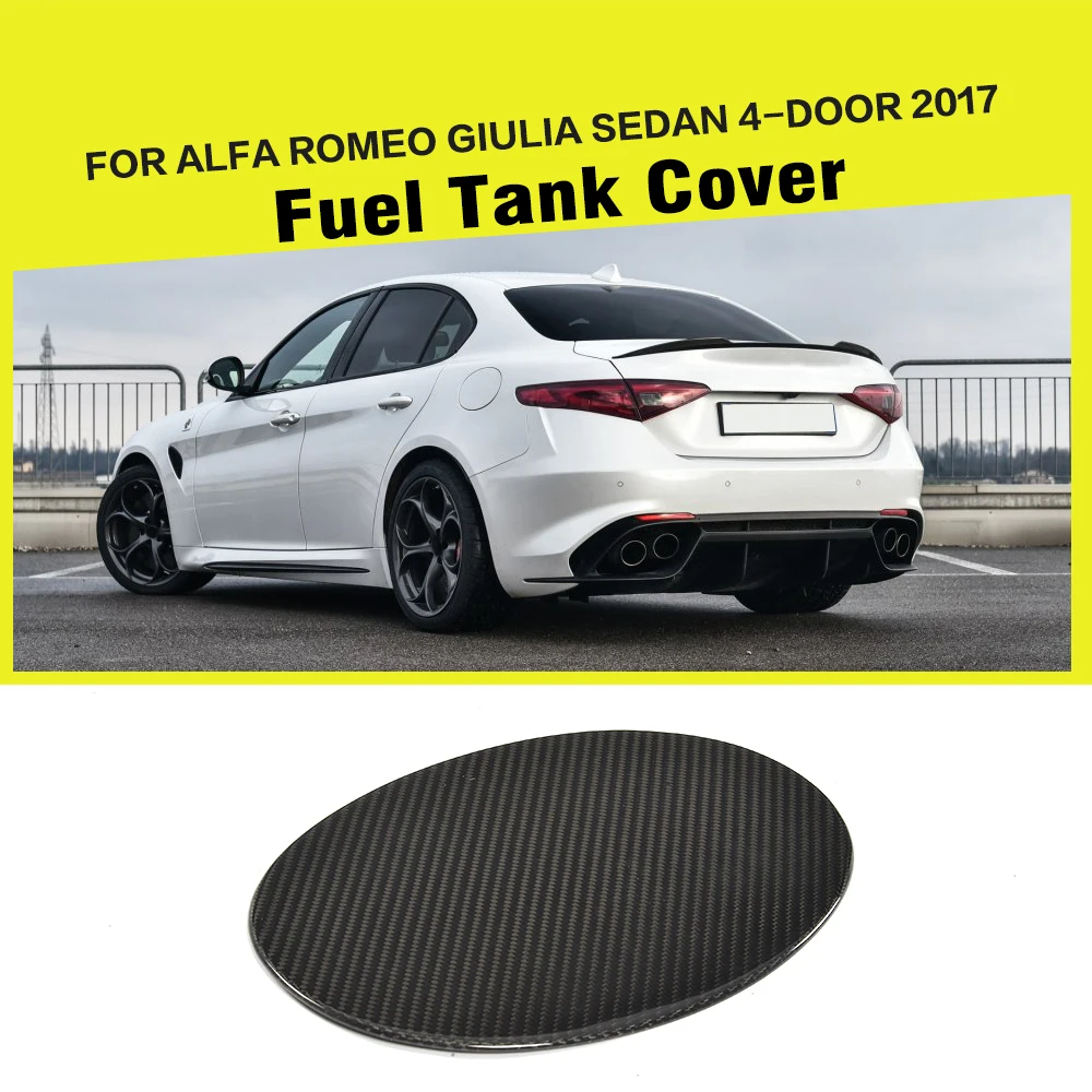 Углеродное волокно масляный топливный бак Pad крышка наклейка для Alfa Romeo Giulia