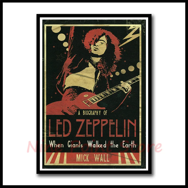 Led Zeppelin рок-музыка с покрытием бумажные Плакаты для дома спальни общежития Настенный декор Бескаркасный плакат
