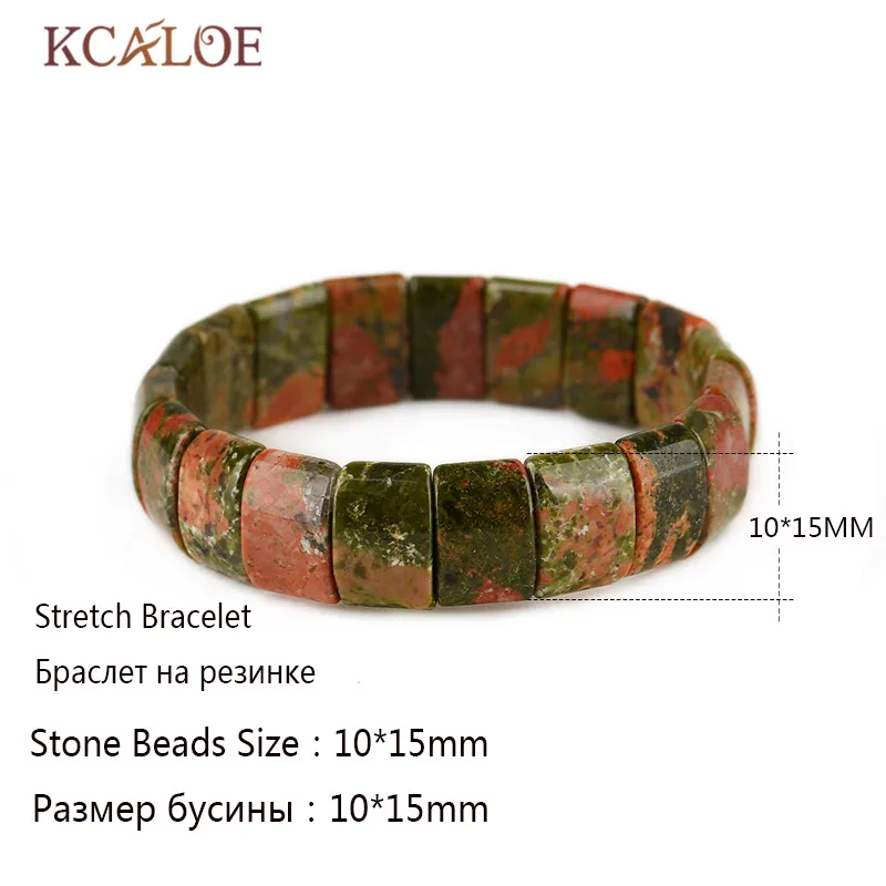KCALOE унисекс подвески из природного камня браслет квадратный камень тигровый