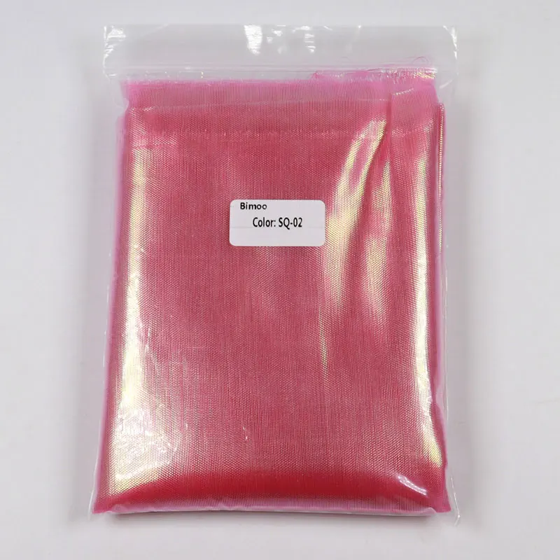 SQ02 Rose 1 м X 1,2 м Кристальный мигающий Холо Кальмар джиг DIY сетчатая ткань жемчужный зеленый розовый синий желтый синий цвет - Цвет: SQ02 Rose