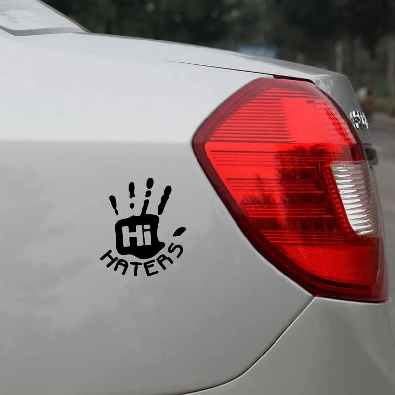 YJZT 12 6x14 см Виниловая наклейка Hi HATERS автомобильная JDM милая ручная работа
