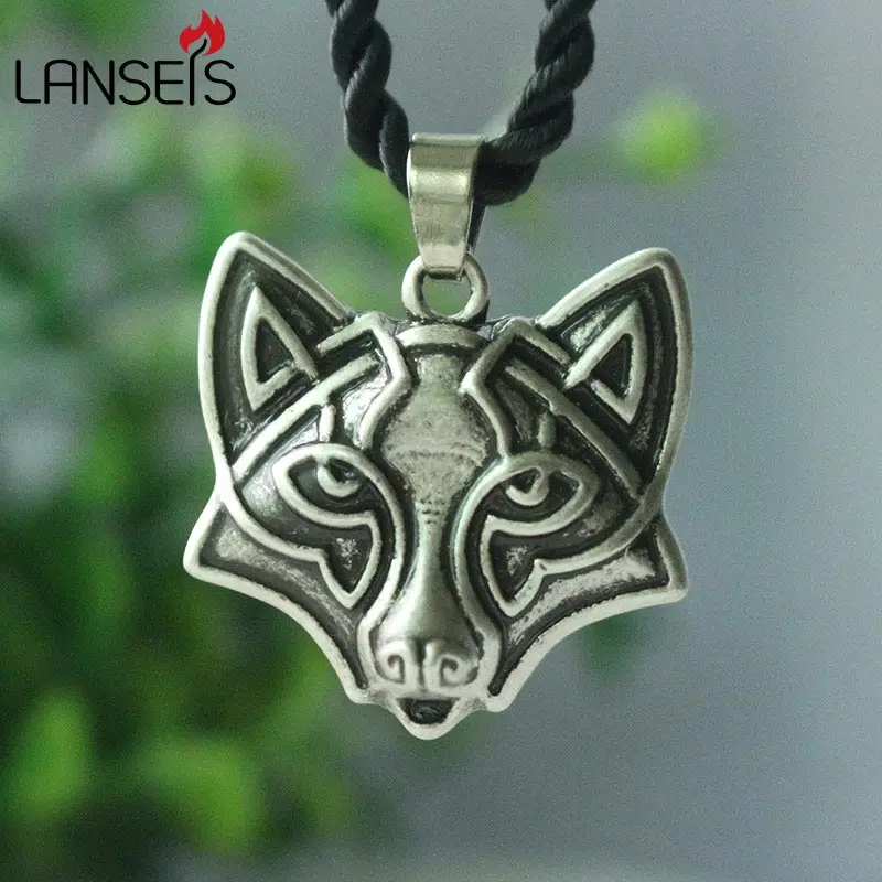 Lanseis мужское ожерелье 1 шт. античное серебряное в виде лисы мужской кулон