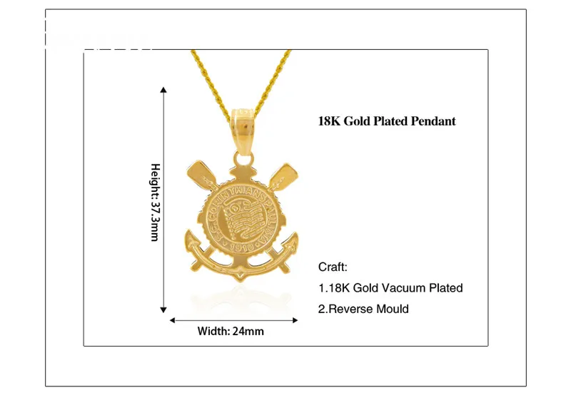 Пираты Карибского моря якорь кулон Цепочки и ожерелья Для мужчин Jewelry Мода золото