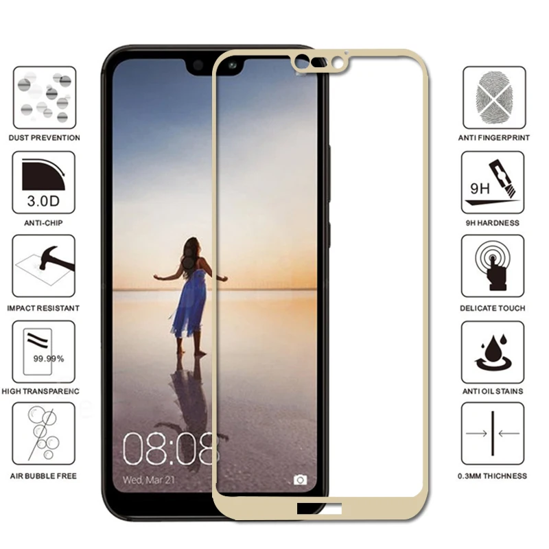 Полное покрытие класса для Honor 9 Lite Защитная пленка экрана закаленное стекло Huawei