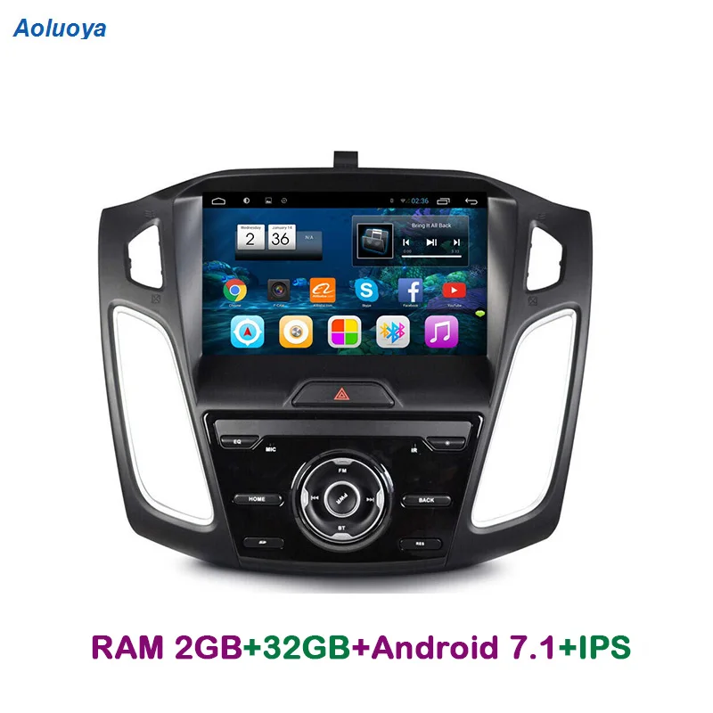 Aoluoya ips ram 2 ГБ+ 32 ГБ Android 7,1 автомобильный dvd-плеер для Ford Focus 3 2012 2013 аудио радио gps навигация Мультимедиа