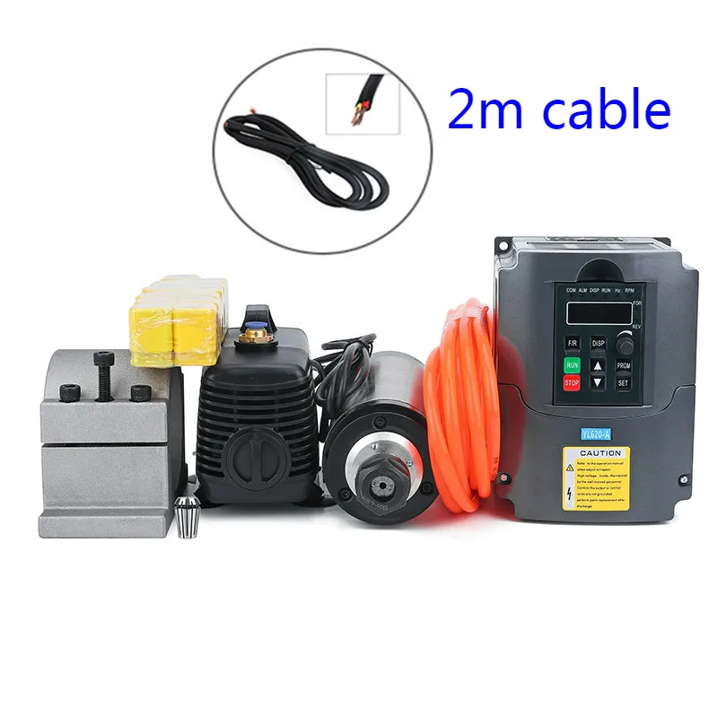 YL converter CNC шпиншпиндель с водяным охлаждением 220 3,5 2 2 2 шпинделя 13 13 13 13 ER20 цанговый водяной насос м - Цвет: YL converter