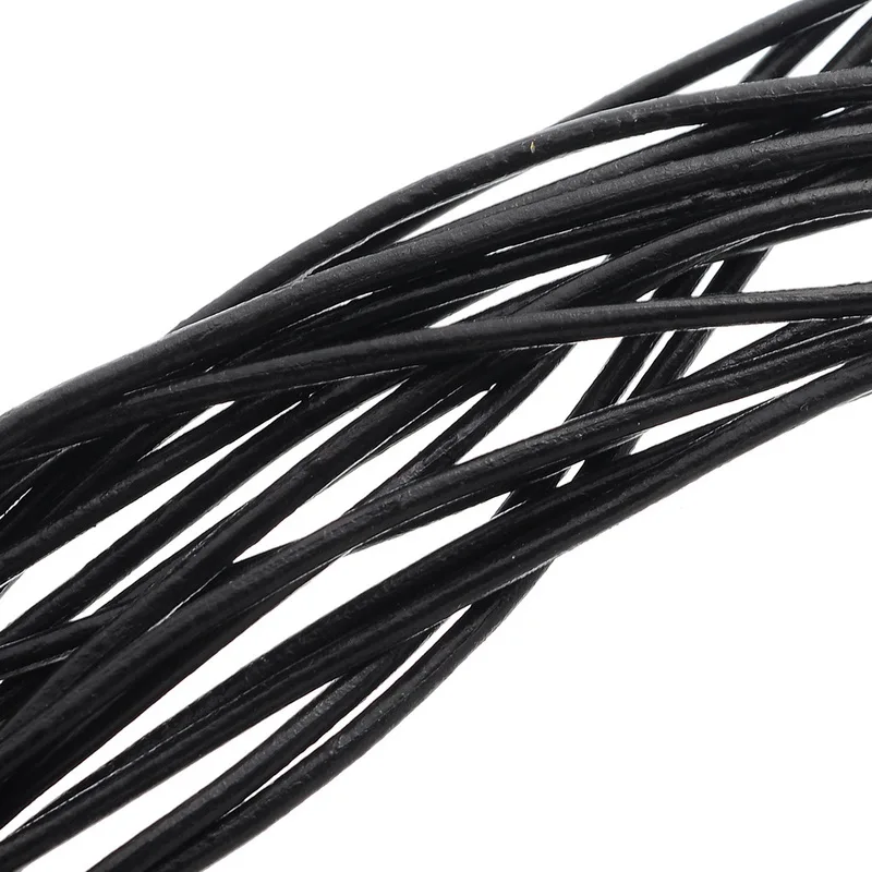 MJARTORIA 10 м черный цвет круглый ювелирный шнур из натуральной кожи 1 5 мм DIY
