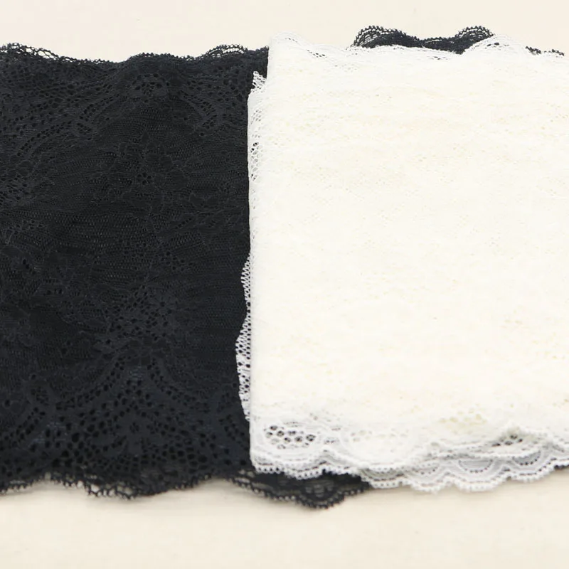 Черно белая кружевная ткань шириной 25 см декоративная для одежды сделай сам|fabric