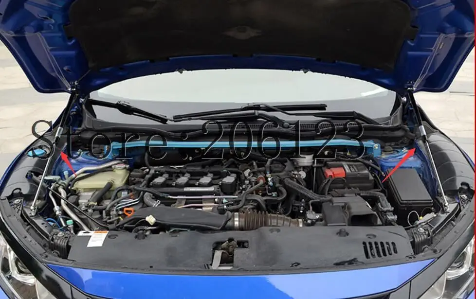 Для Honda аксессуары для Civic капот автомобиля капот газовый шок стойки Лифт поддержка стайлинга автомобилей