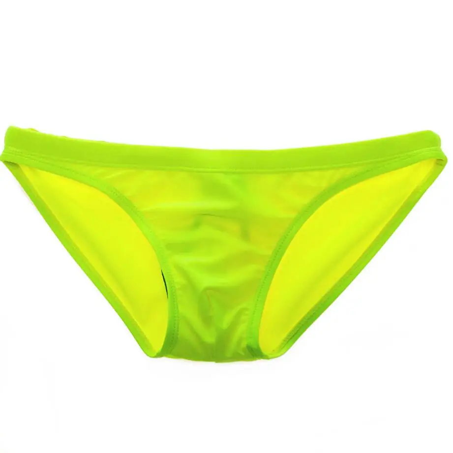 6 флуоресцентных цветов мужские плавки сексуальный купальник с низкой талией для