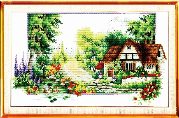 Весна Лето 4 сезона набор крестиков lanscape штампованный 18ct 14ct 11ct ручная вышивка DIY рукоделие принадлежности сумка - Цвет: Summer