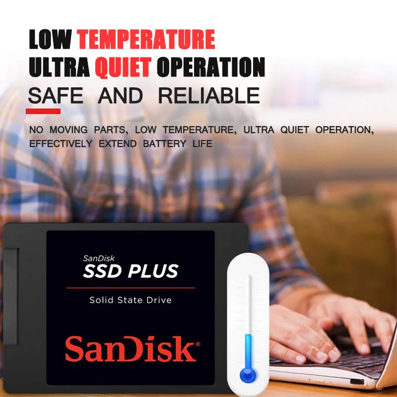 Sandisk 120 ГБ SSD Plus жесткий диск SATA III 2 5 &quot240 Внутренний твердотельный накопитель 480