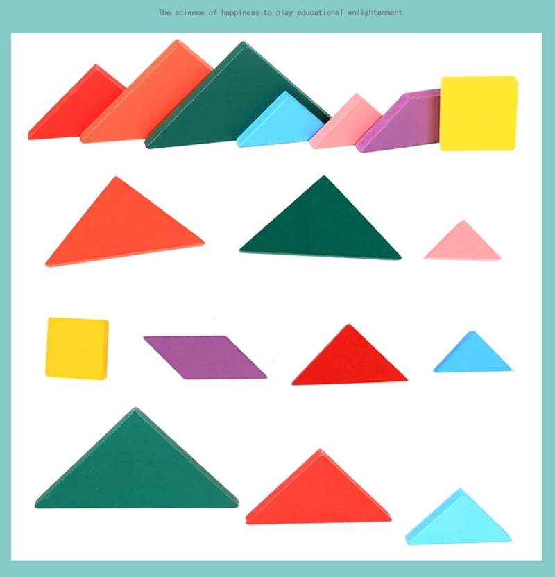 DDWE Tangram деревянные головоломки Детские Пазлы деревянные головоломки головоломка Танграм Развивающие игрушки для детей