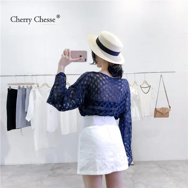 Cherry Chesse пикантные для женщин блузка с расклешенными рукавами твердые топы
