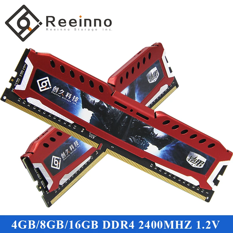 Reeinno оперативная память 4 ГБ 8 16 DDR4 2400 МГц 1 2 в NON ECC 284 pin Память DIMM для рабочего стола