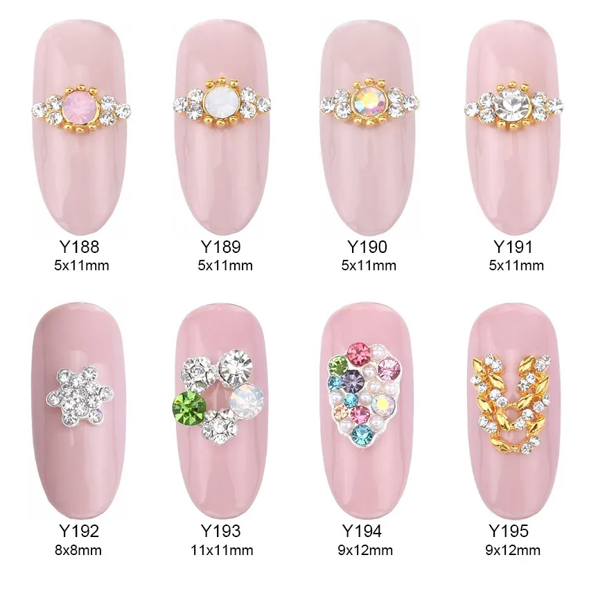 10 шт Золото Луна Стразы nailart Мобильный телефон DIY Скрапбукинг 3d дизайн ногтей бижутерия для декорирования Y204~ 211