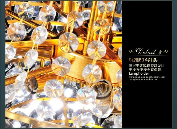 Хрустальная люстра Lustres de Cristais Lustre cristal D40 D60 D80 лестничный светильник светодиодный потолочный светильник