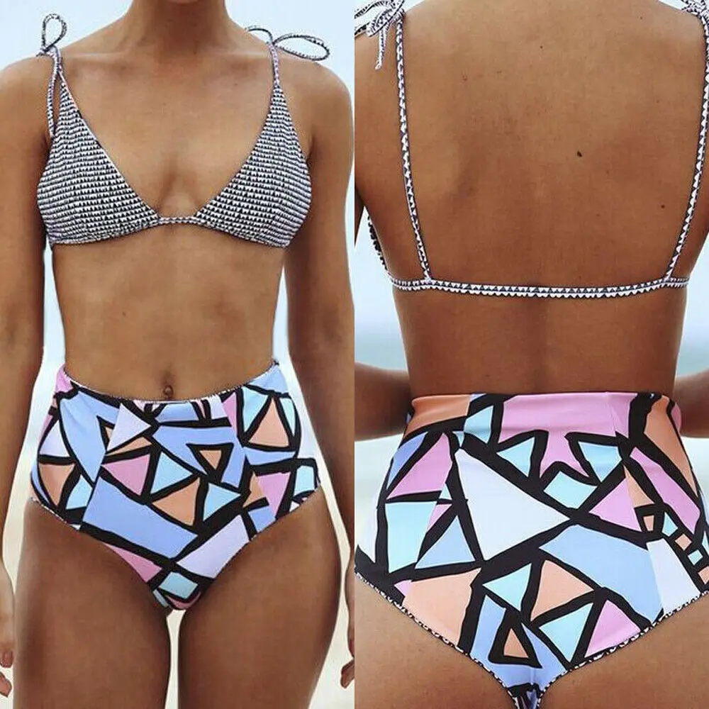 Женский купальный костюм сексуальный купальник бикини с цветочным принтом из