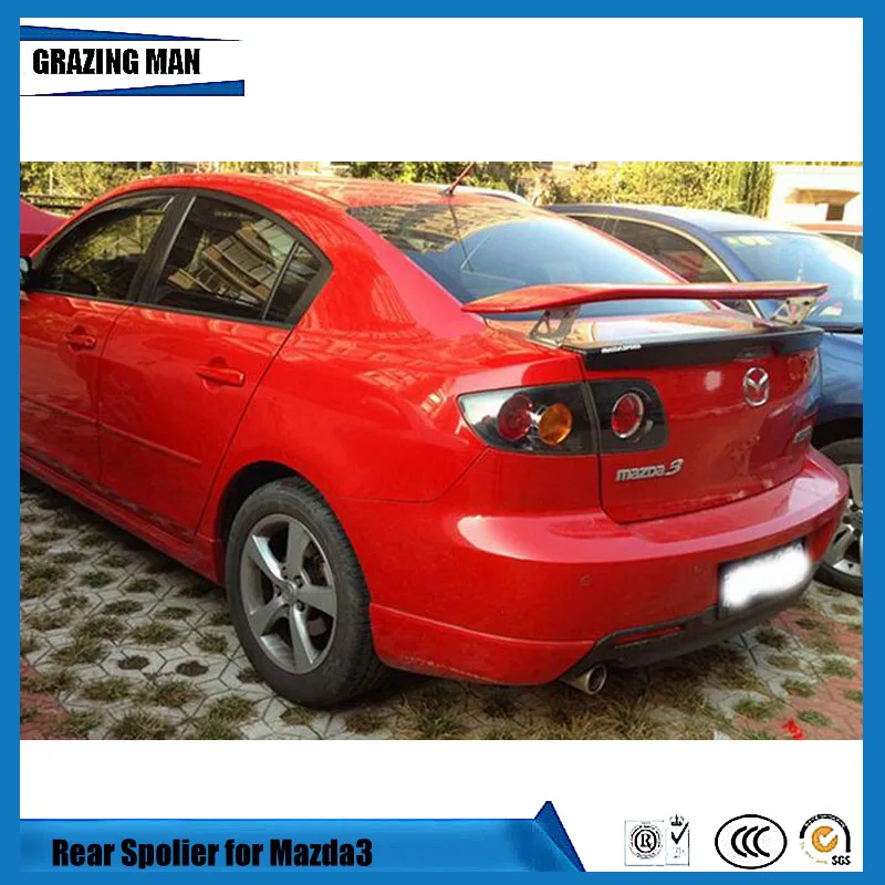 

High Quality ABS Primer Unpainted Color Car Rear Spoiler For Mazda 3 spoiler 2014 2015 2016 2017