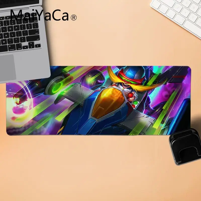 LockEdge 30x80cm MaiYaCa горячие продажи Аркада Ezreal Лига Легенд анти-скольжения прочный силиконовый Computermats прочный резиновый коврик для мыши Pad - Цвет: LockEdge 30x80cm