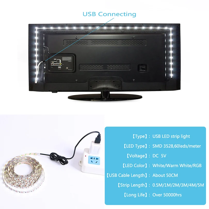 Водонепроницаемая светодиодная лента 5 В RGB 3528SMD|Светодиодные ленты| |