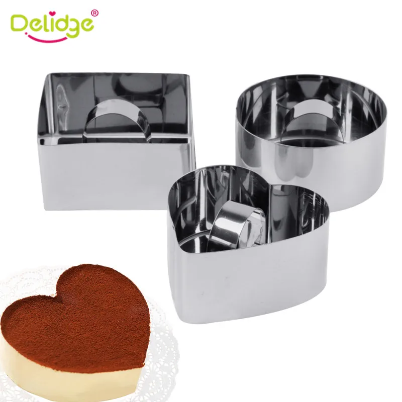 Delidge 1 шт. муссы формочки для печенья 3D из нержавеющей стали кондитерское печенье, фондан, пирог форма для выпечки свадебный торт украшения инструменты
