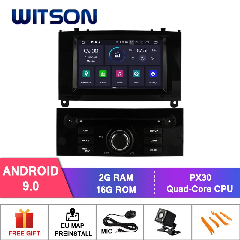 RD5588B Android 9.0 WITSON Android 9,0 Восьмиядерный(Восьмиядерный) 4G ram+ 64G rom автомобильный dvd-плеер gps для PEUGEOT 407 сенсорный экран Авто Радио DVD - Цвет: RD5588B Android 9.0