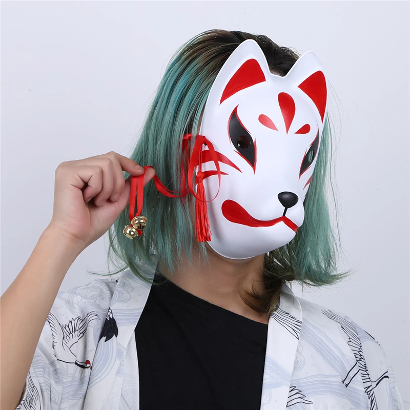 IIXPIN маска из лисы ручной работы полные аксессуары японская с кисточками