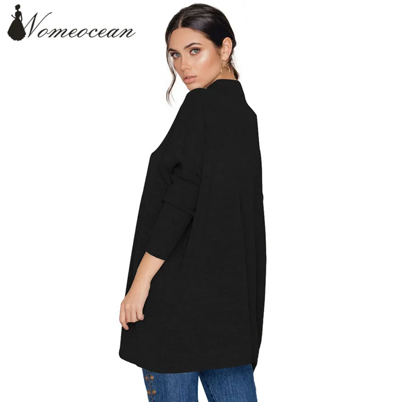 Элегантный Свитеры с высоким воротом заниженной линией плеч крыло летучей мыши