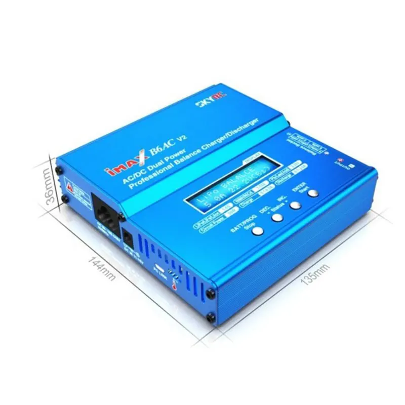SKYRC iMAX B6AC V2 Balance Charger 6A 50W AC/DC Lipo NiMH Pb Discharger with Adapter LCD Display for RC helicopter airplane Car | Игрушки и