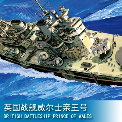 Сборная модель труба 1/350 британский корабль HMS принц Уэльса боевой игрушки |