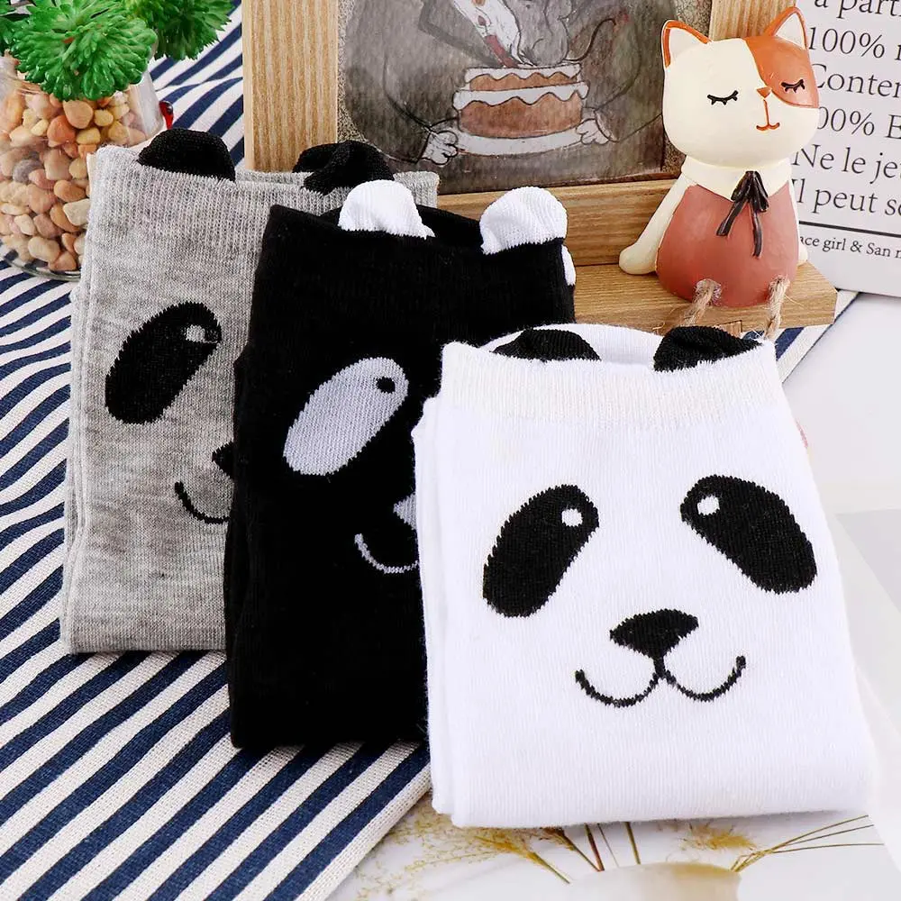 1 пара забавных осенне зимних носков для мужчин и женщин Носки с рисунком панды