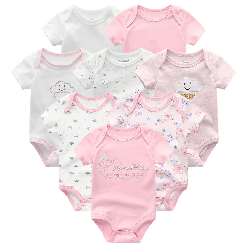 Baby Clothes 30 Детская одежда на возраст от 8 до шт./компл. хлопок, комплект одежды для новорожденного мальчика и девочки, комбинезон летние шорты с длинными рукавами для младенцев, Костюмы с принтом в виде животных для детей, пижамный комплект для мальчиков и девочек; roupas de bebe - Цвет: Baby Clothes 30